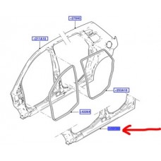 Порог кузова левый ford fiesta mk6 2001- 08