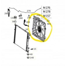Mercedes gle coupe(c292) вентилятор радиатора