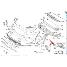 Молдинг накладка планка декоративная решетки mercedes glb x247 2478854403