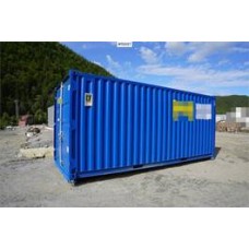 20 fot container m/ lys og varme på krokramme (ubr